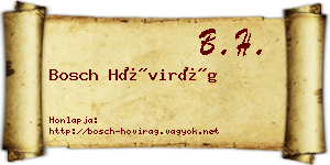Bosch Hóvirág névjegykártya